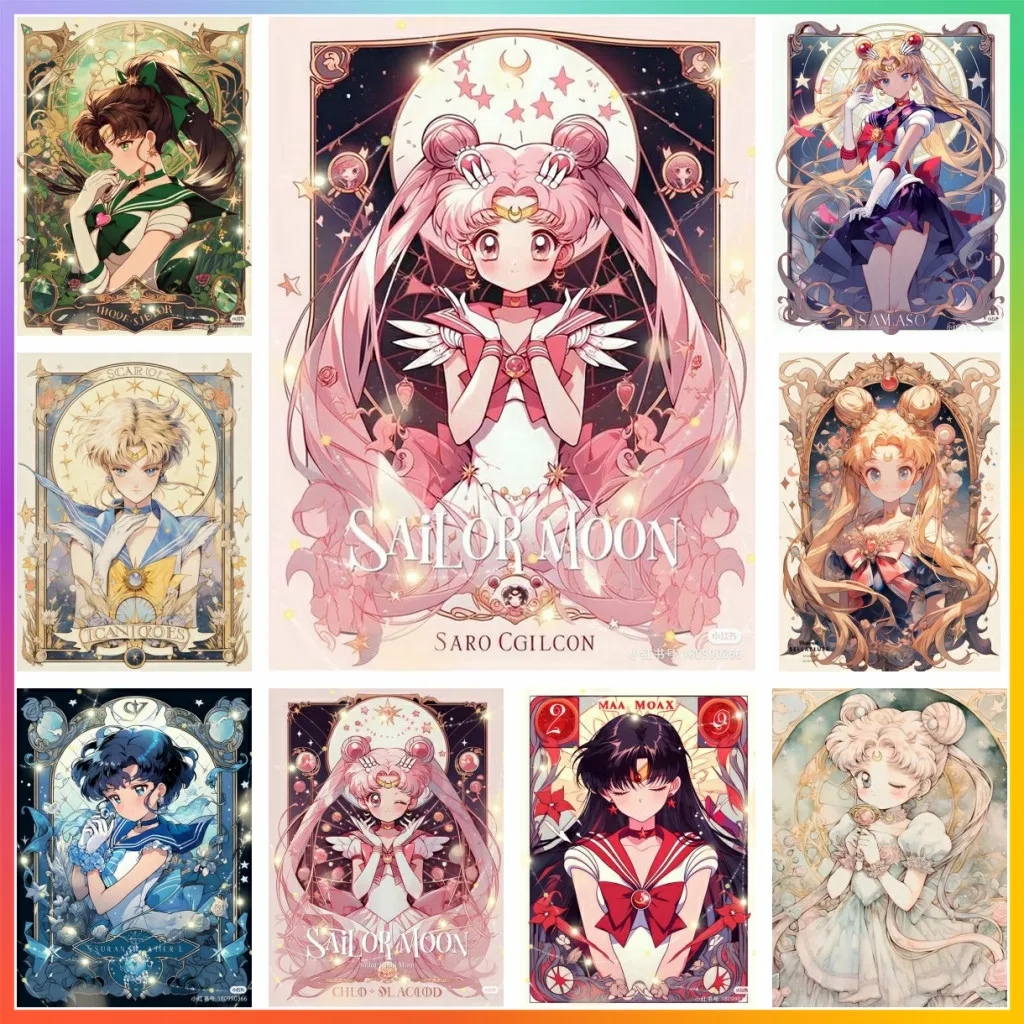 

Картина из мультфильма Сейлор Мун из аниме, алмазная живопись 5D, Набор для творчества и вышивки крестиком, рисование искусственным узором, пазл, холст для вышивки дома