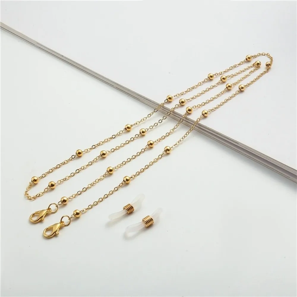 Adjustable Anti-slip Glasses Chain DIY 70cm Metal Bead Chain Handmade Fashion Jewelry Masking Chains Reading Glasses
