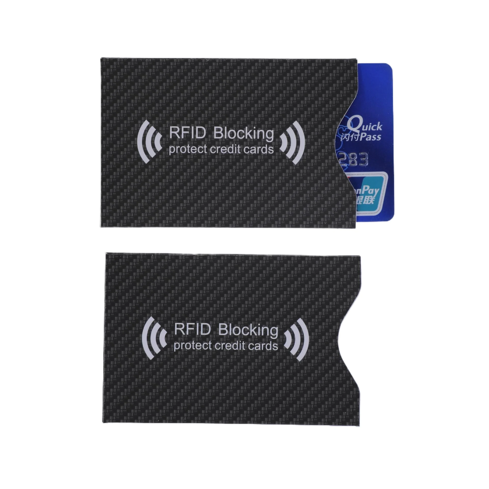 RFID Smart Bank Card Holder Coated Paper Aluminum Foil Card Sleeve Anti-Theft Anti-Scanning Protection for Credit Debit Cards