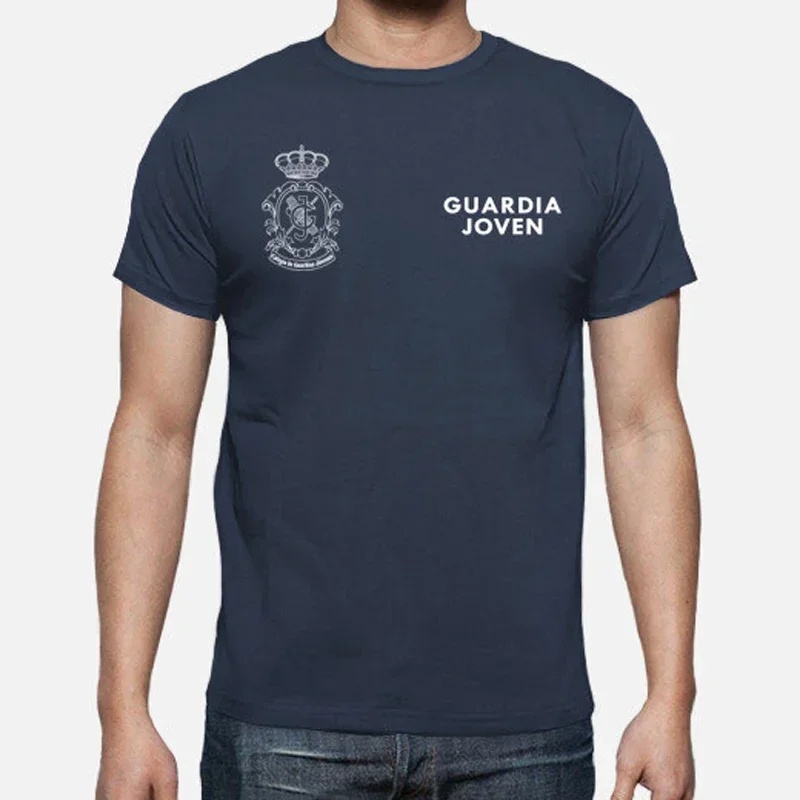 Guardia Civil Joven. Spanish Civil Guard Emblem T Shirt. Short Sleeve 100% Cotton Casual T-shirts Loose Top Size S-3XL