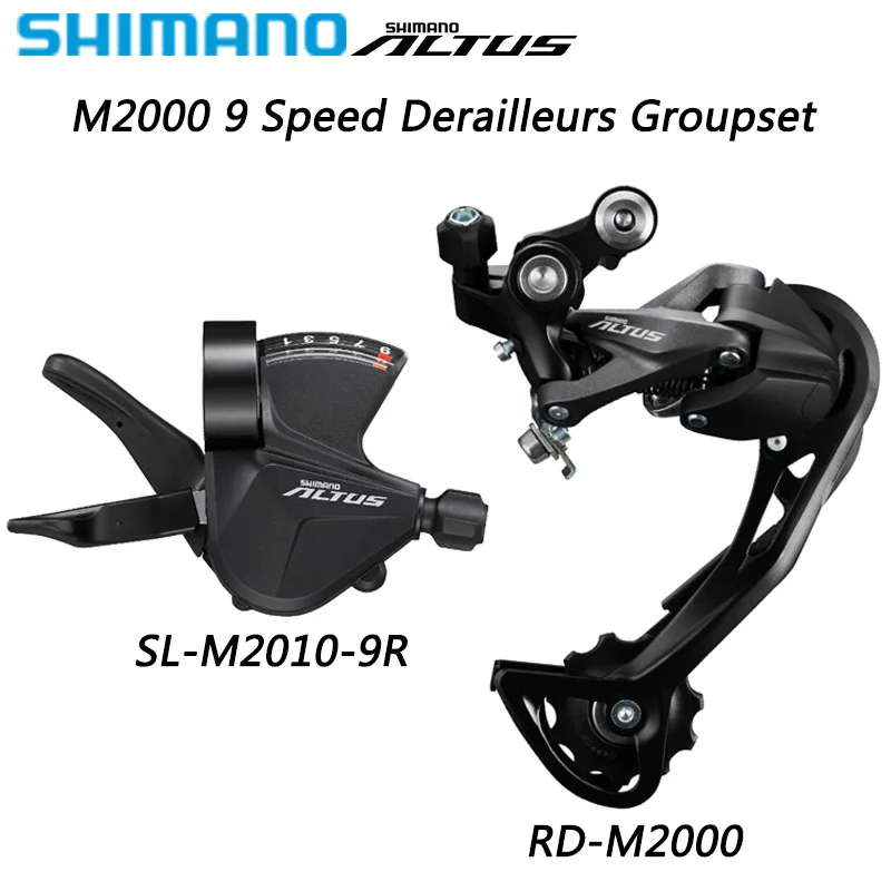 SHIMANO ALTUS M2000 9V Groupset SL-M2010 Shifter Lever RD-M2000 Rear Derailleur 9 Speed for MTB Bike Original Bicycle Parts