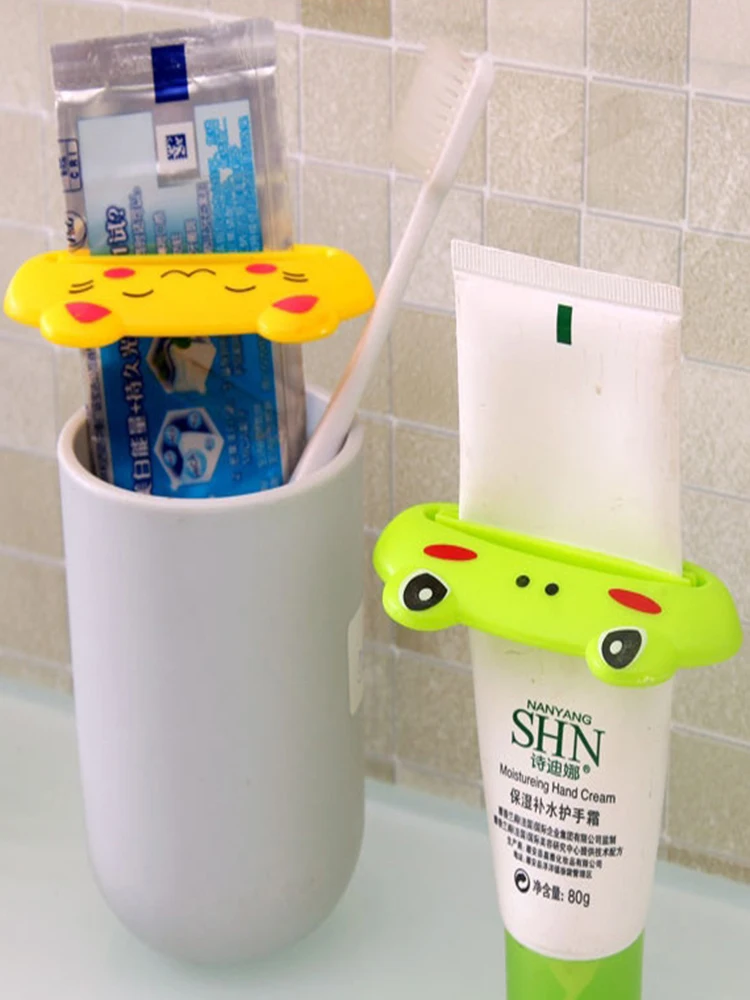 Presse-dentifrice polyvalent, 2 pièces, mignon, Animal de dessin animé, Version à la mode, presse-agrumes créatif pour extrudeuse de dentifrice