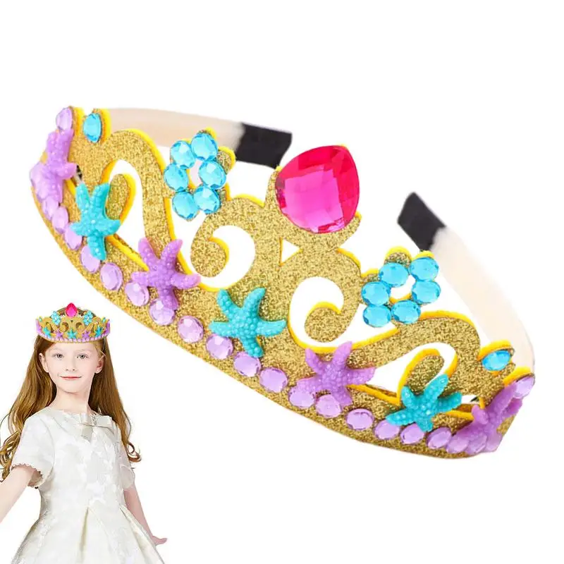 Kids Princess Crown Hair Band Girls Rhinestone Princess Tiara In Single Size Beauty Products For Birthday Party Graduation