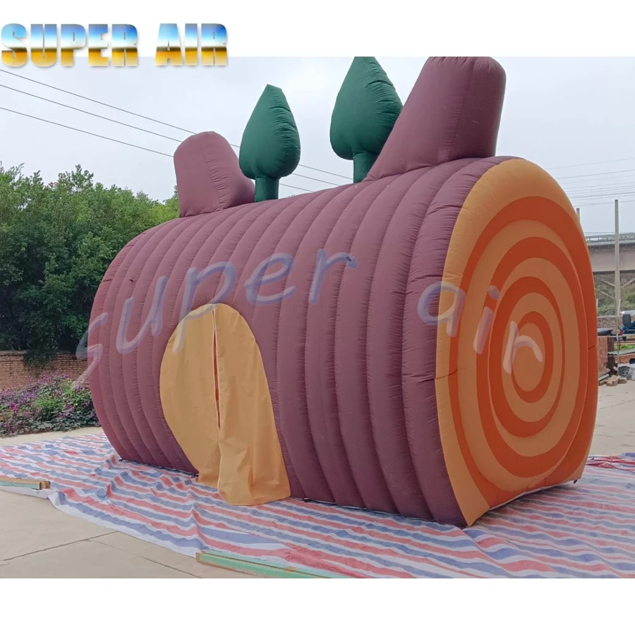 منزل شجرة قابل للنفخ على شكل جذع بتصميم مخصص مشهور للحفلات الخارجية العائلية #5