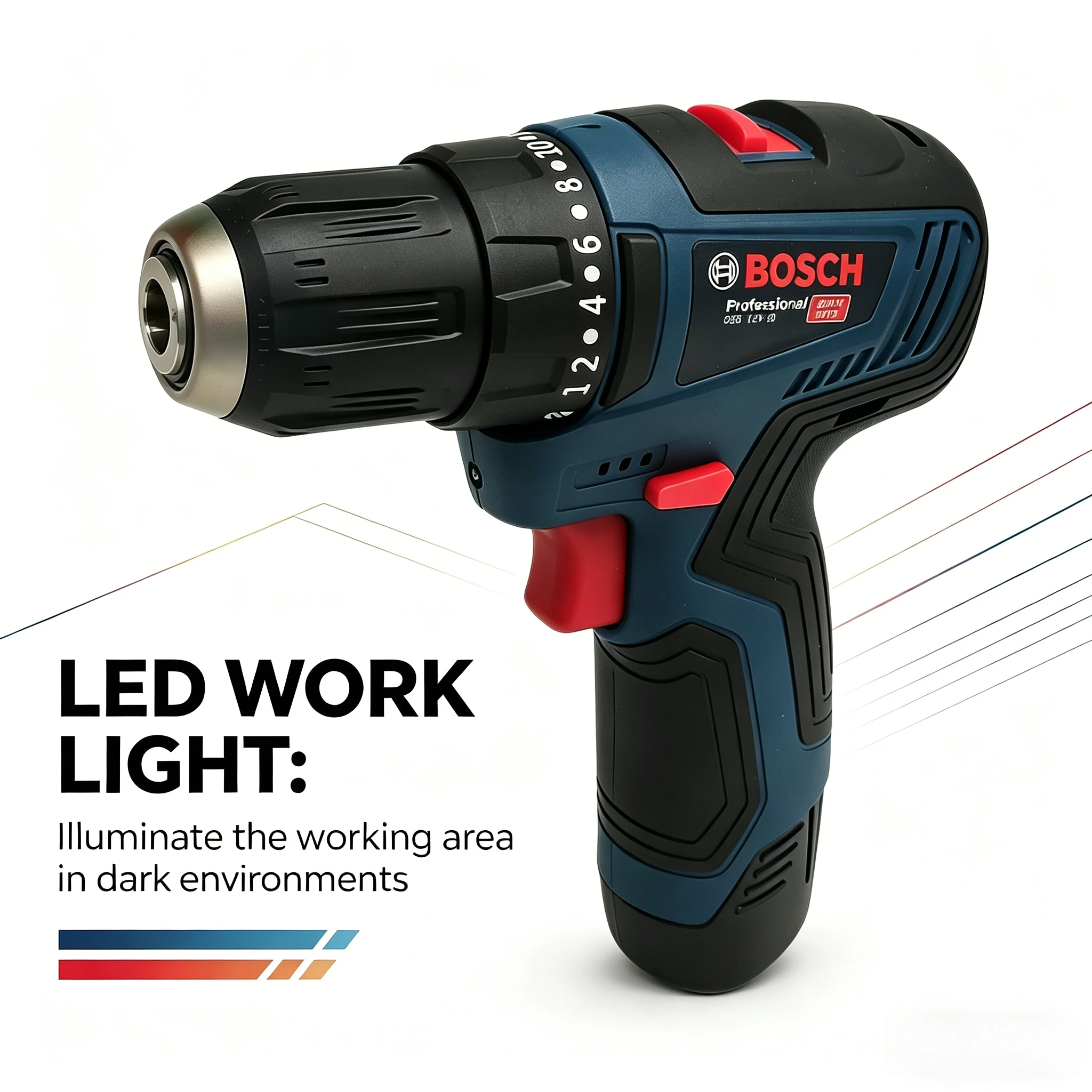 Perceuse électrique Bosch-GSB 12V-30 Professional, visseuse sans fil, robuste, multifonctionnelle, pour la maison, tournevis, bricolage
