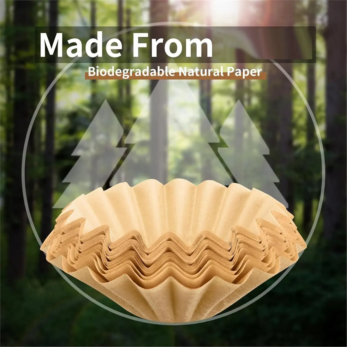 Oct Sale Coffee Filters for Farberware Coffee Percolator, 100 Pcs Perforated Unbleached Filter Paper for Farberware 4Cup