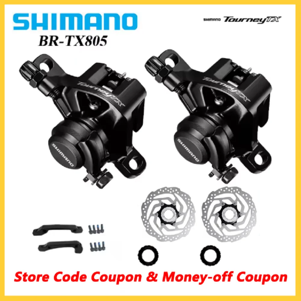 Shimano tourney tx BR-TX805 pinça de freio a disco mecânico mtb o freio a disco mecânico rt10 rotor 160mm