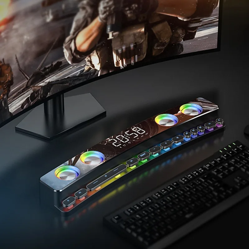 

SH39 Bluetooth speaker, gaming computer speaker, wireless 3D subwoofer, colorful small speaker