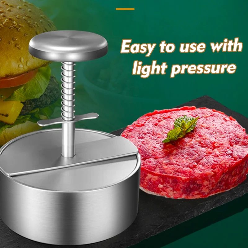 

304 Stainless Steel Hamburger Press, Burger Patty Maker, Pork Beef Burgers, Manual Press For Making Meat Patties, Thin Burgers