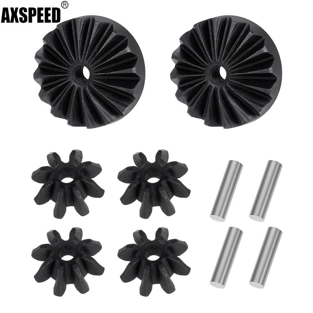 

AXSPEED 30T 12T 0.8Mod Steel Front Rear Diff Gear Differential Gear Set for 1/18 GRANITE GROM1/14 Typhon RC Car Upgrade Parts