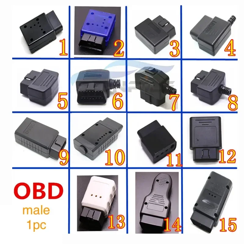 

1pc Car OBD2 Bluetooth OBD Interface Plug 16pin OBDII Connector Male Head Retrofit J1962M OBDII Shell cover