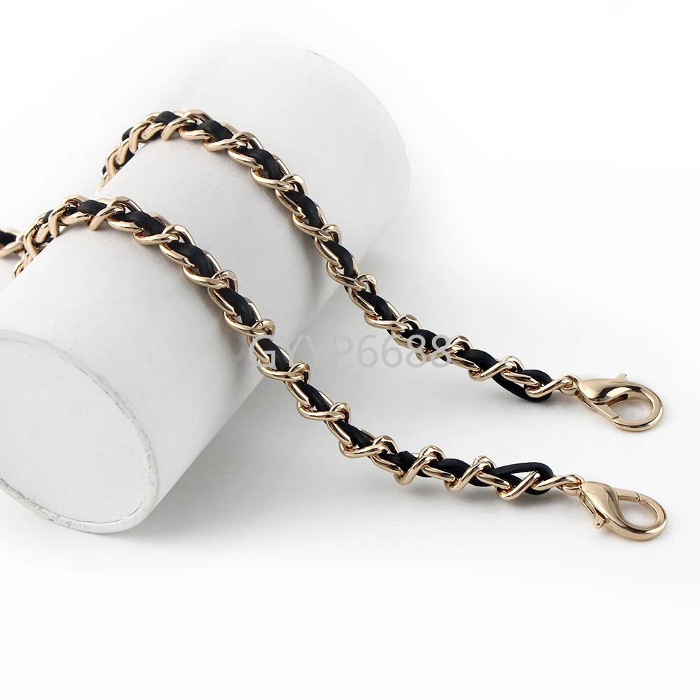 1/3/5PCS 7mm Length:120cm Genuine Leather Metal Bag Strap Purse Chain Lobster Clasps For Handbag Shoulder Crossbody Accessories