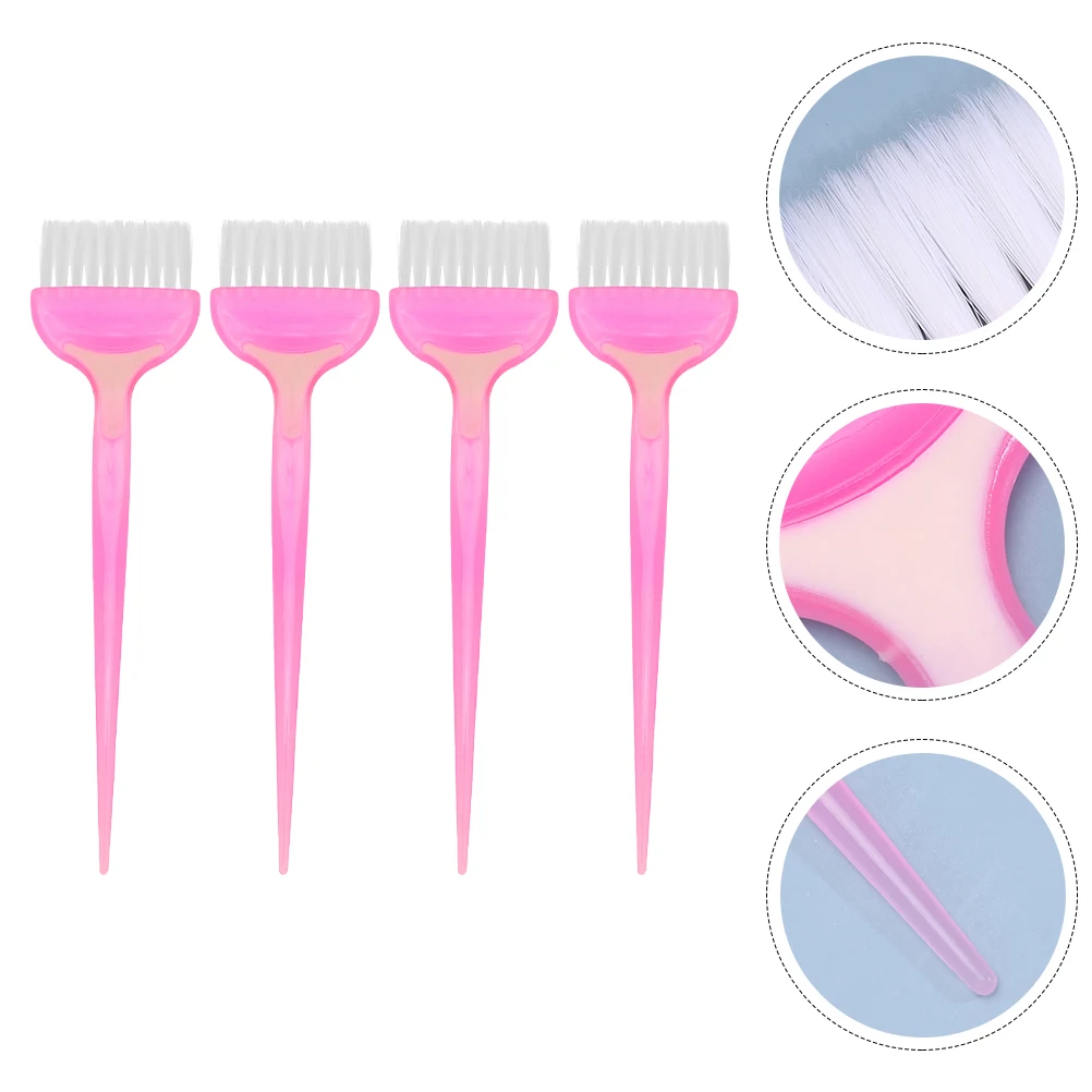 

4 Pcs Hair Dyeing Brushes Combs Applicator Coloring Tools Salon Home Use ABS Material Long Short Curly Straight Hair Oil Dye