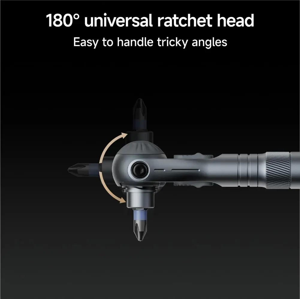 ชุดไขควงวงล้อ ATuMan 40 in 1 พร้อมด้ามจับแบบถอดได้ 180 °   ชุดเครื่องมือแม่เหล็กหัววงล้อสําหรับบ้าน DIY และการบํารุงรักษา