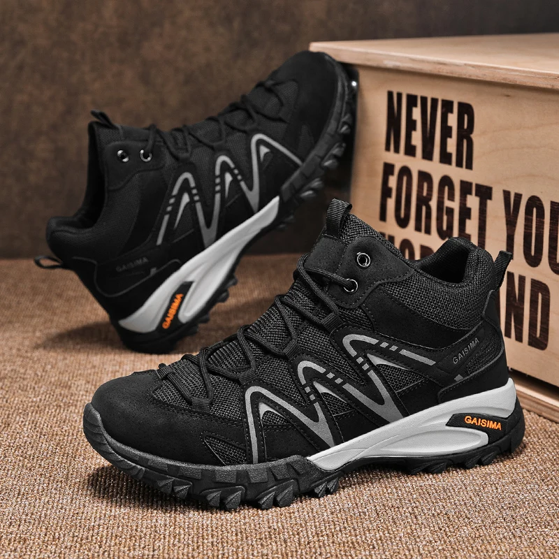 

Мужская обувь для скалолазания, треккинговая спортивная дышащая прочная противоскользящая обувь, амортизирующая мужская обувь для кемпинга и ходьбы