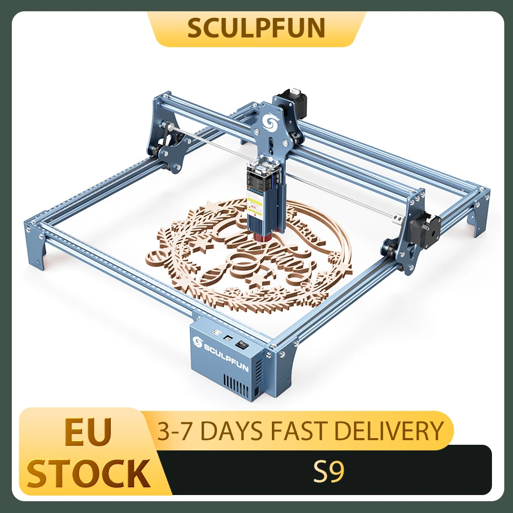 SCULPFUN S9 5.5W Laserowa Grawerka Laserowa 0.06mm Ultra-Cienka Skompresowana Dioda Laserowa 0.08mm Wysoka Precyzja Obszar Grawerowania 410*420mm