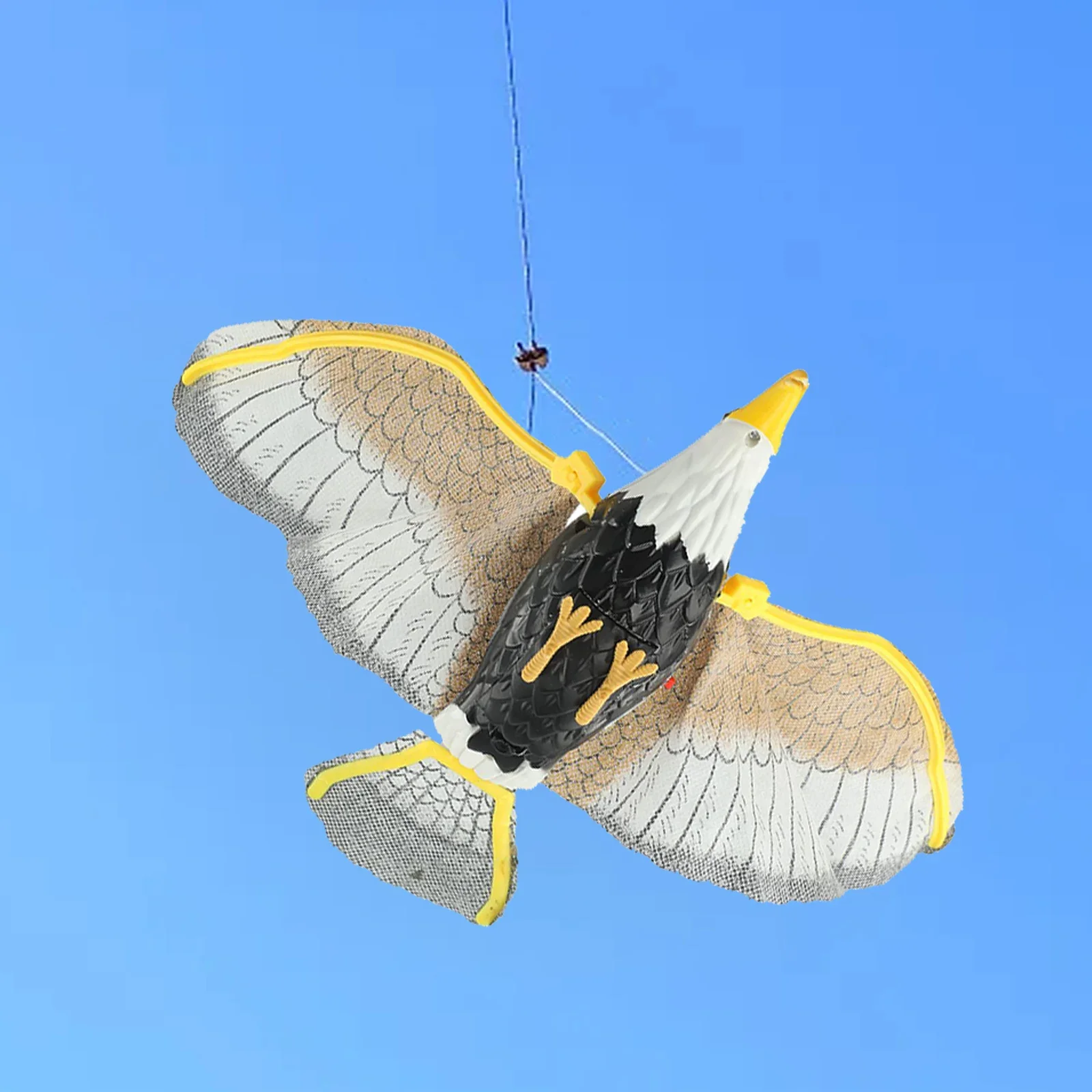 Pájaro volador halcón eléctrico, granja disuasoria, fácil de instalar, caza, jardín, señuelo, águila colgante