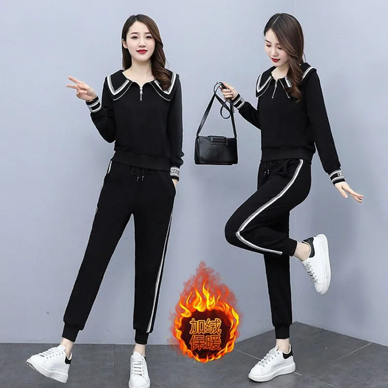 

Autumn winter Tracksuit For Women Casualt Sweatshirt Top And Trousers Two Piece Set g Woman Fashion Sport Suits