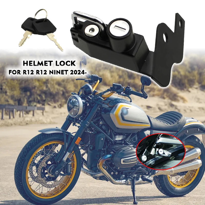 For BMW R12NINET R12 NINET r12 nineT 2024 2025-Motorcycle Helmet Lock Anti-theft Security Aluminum Alloy Mount Hook