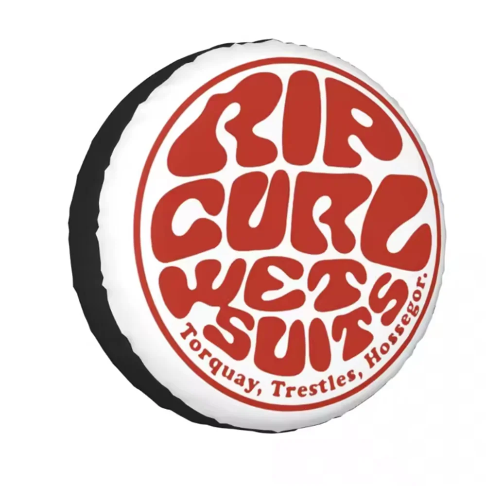Capa de pneu sobressalente em couro PU estilo Rip Curl para carros, compatível com Suzuki, Toyota, Land Rover e Mitsubishi, proteção para rodas.