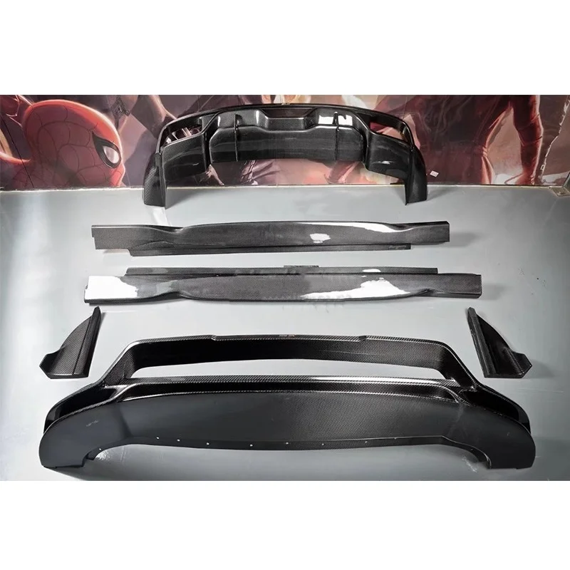 

Комплект кузова из углеродного волокна для Porsche Cayenne 2018-2022, модифицированная передняя лопата, задняя губа, боковая юбка, автоаксессуары