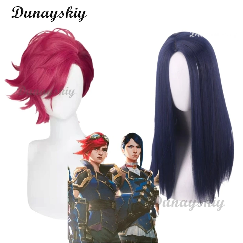 Caitlyn Kiramman Cosplay Violet Arcane:Game Caitlyn The Sheriff Of Piltover Violet Cosplay Costume Wig Halloween Carnival Suit