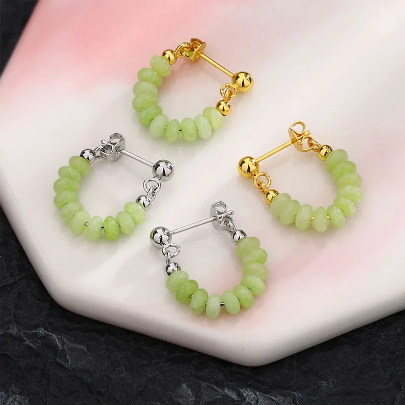 

1 шт., женские серьги-кольца из бисера