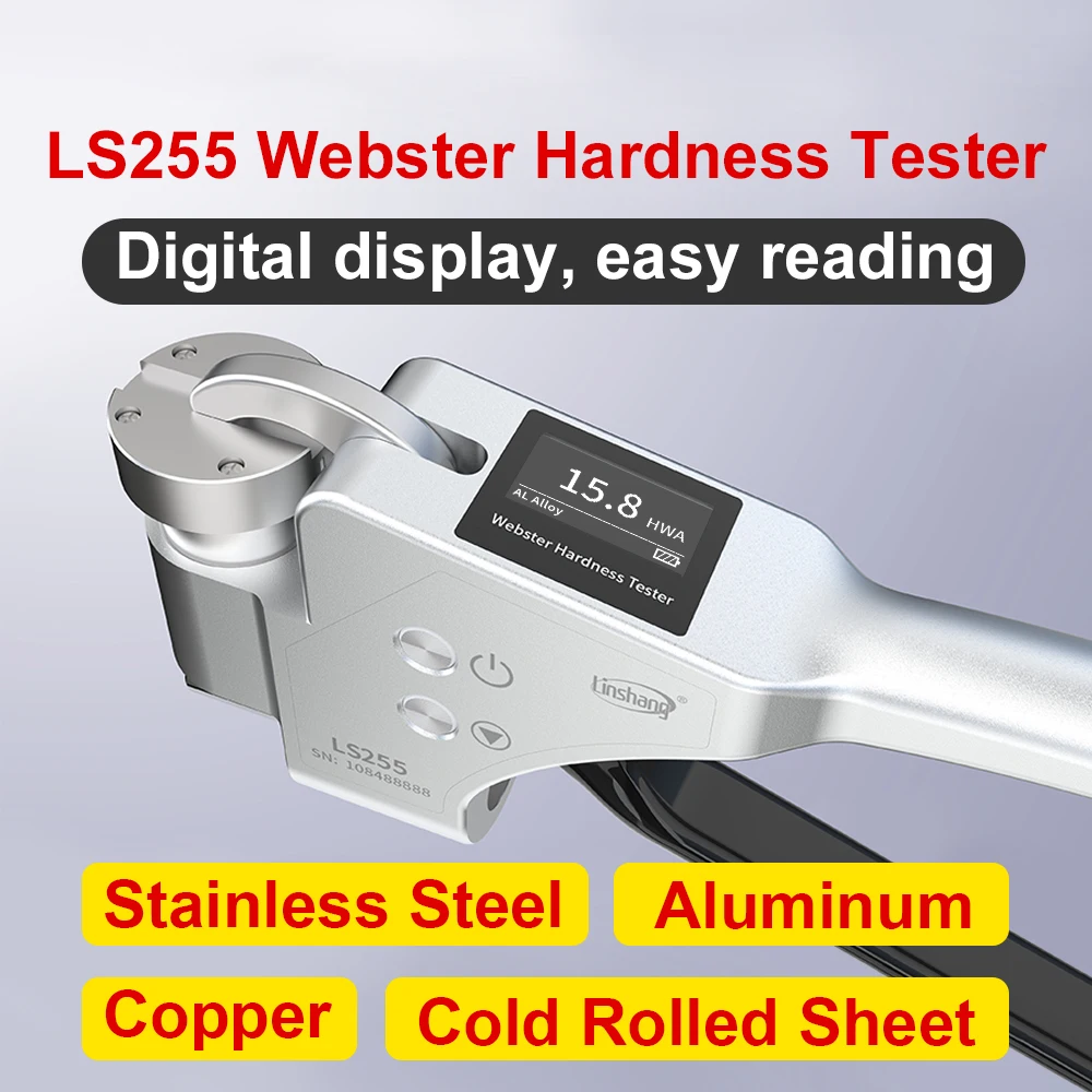 Digital Webster Hardness Tester Aluminum Alloy Webster Hardness Tester Aluminum Durometer HWA HRE HRF HRB High Precision LS255