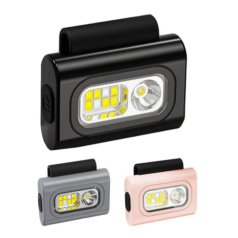 LED Running Light Type-C USB Rechargeable High Visibility Clip On Magnetic Headlamp Waterproof For Night Running Walking Hiking