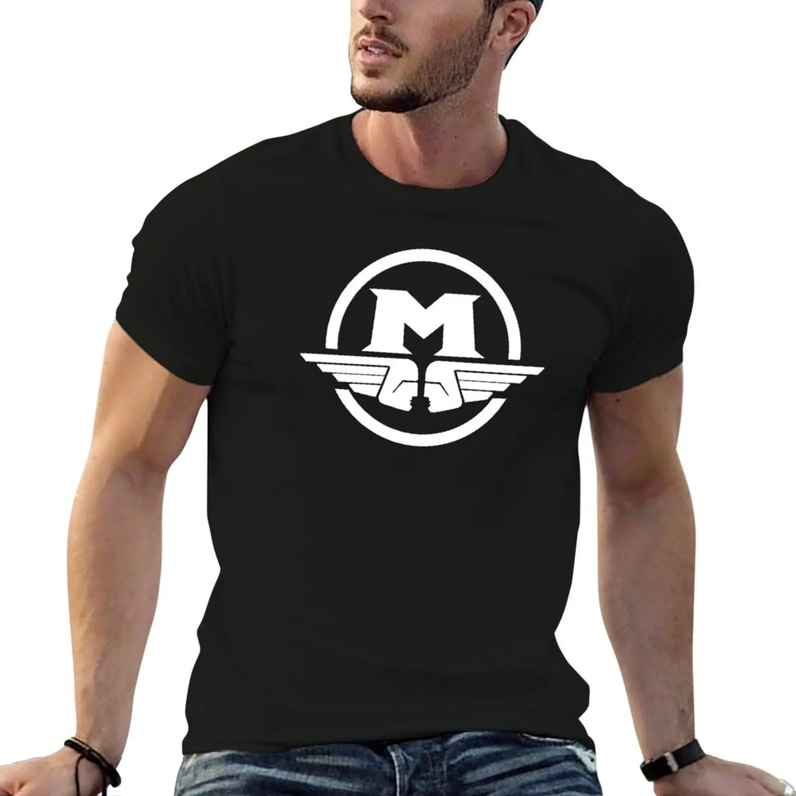Motobecane logo - white print T-Shirt anime figures aesthetic clothes men t shirts high quality