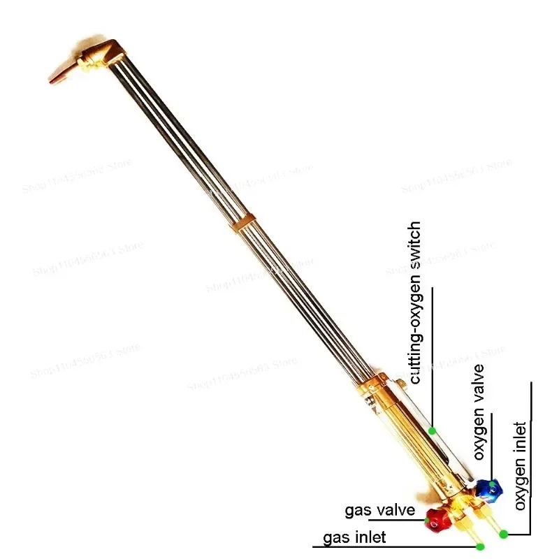 1 Meter High Power Equal Pressure Gas Cutting Torch, Oxygen Cutting Gun with Long Hose for Metalworking