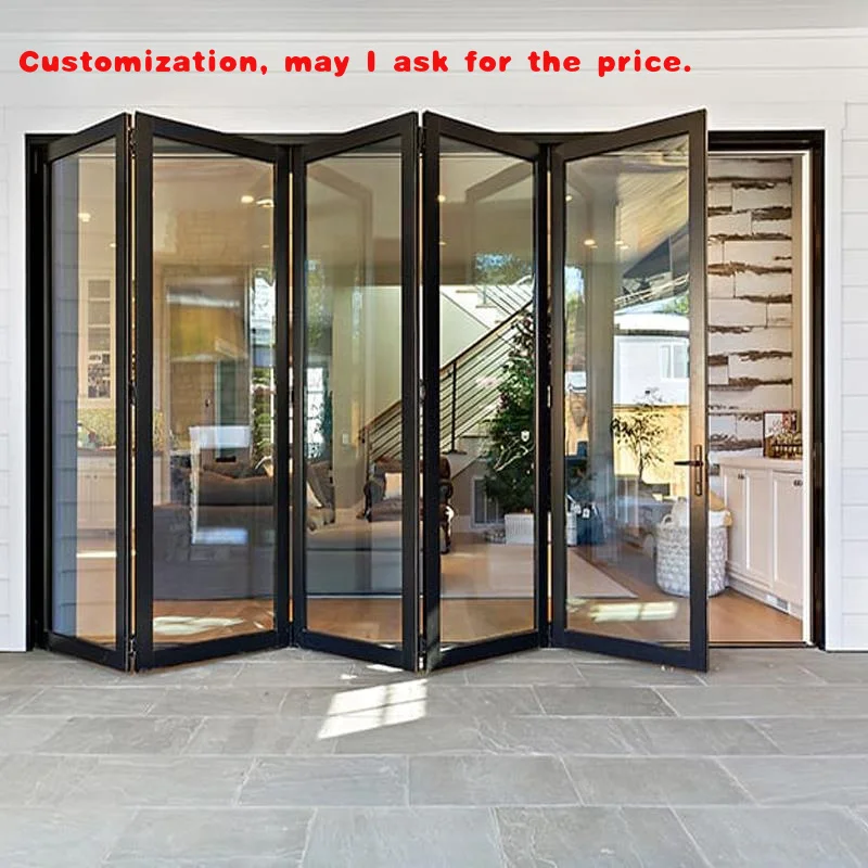 

custom.Florida Miami-Dade Approved New Design Exterior Accordion Aluminium Folding Door Patio Folding Glass Door