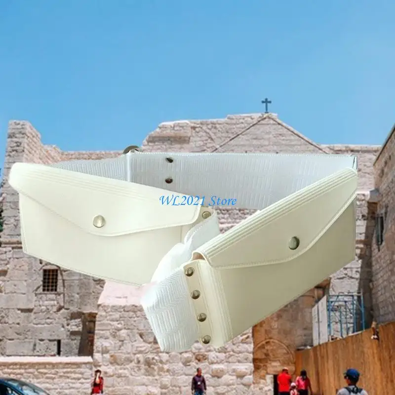 G5GC حزام الخصر حزمة الخصر حقيبة حزام قابلة للتمدد لحزام العمرة حزام أبيض عتيق