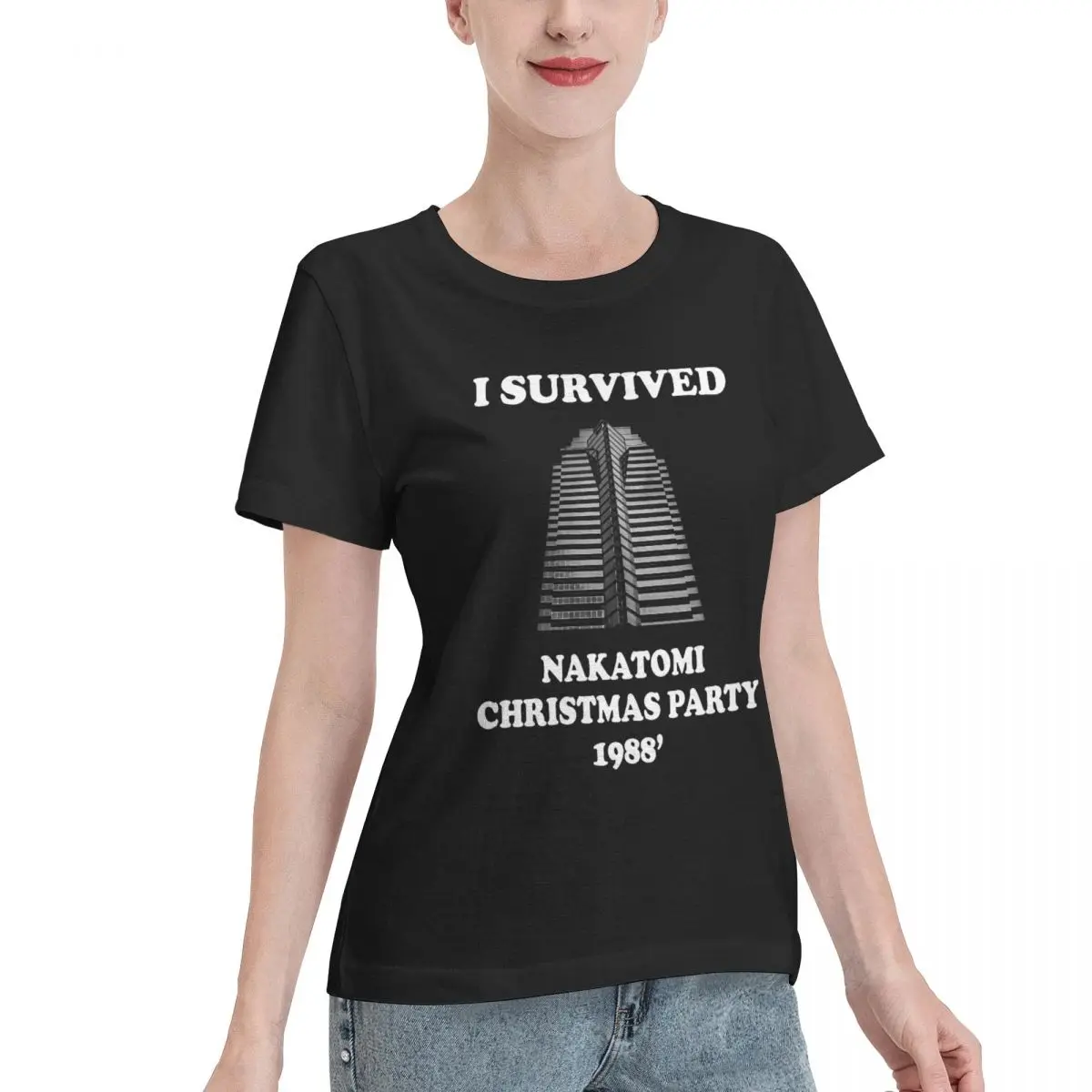 Great Deal I Survived Nakatomi Plaza Christmas Party 1988 Women's T-shirt Vintage Wear Vintage Women Top
