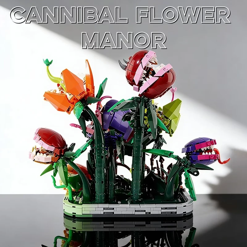 

Набор строительных блоков «Фантастическая Венерина ловушка» из 1266 деталей, уникальный декор для дома в темном стиле, коллекционная модель для сборки, подарок для взрослых