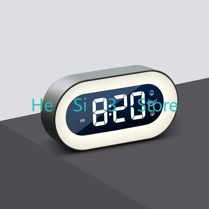 Multifunctional silent luminous electronic clock in bedside bedroom Night light clock