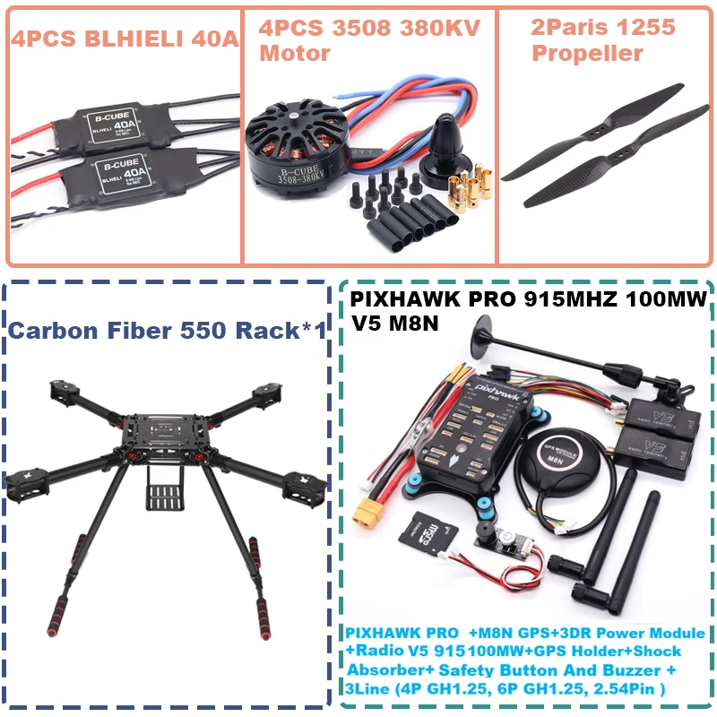 RCtoSky F550 NEW PRO 32-bit flight controller autopilot M8N/M9N/M10 carbon fiber quadcopter 40A ESC 3508 380KV motor