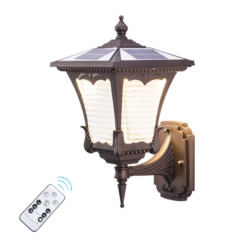 

European Solar Panel LED Outdoor Garden Decoration Wall Light Waterproof Solar Spotlights Street Wall Lamp Outdoor Balcony