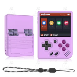 Miyoo Mini Plus Silicone Protective Case with Lanyard Anti-fall Anti-scratch Full Fit Soft Shell Cover Skin Accessories - Purple
