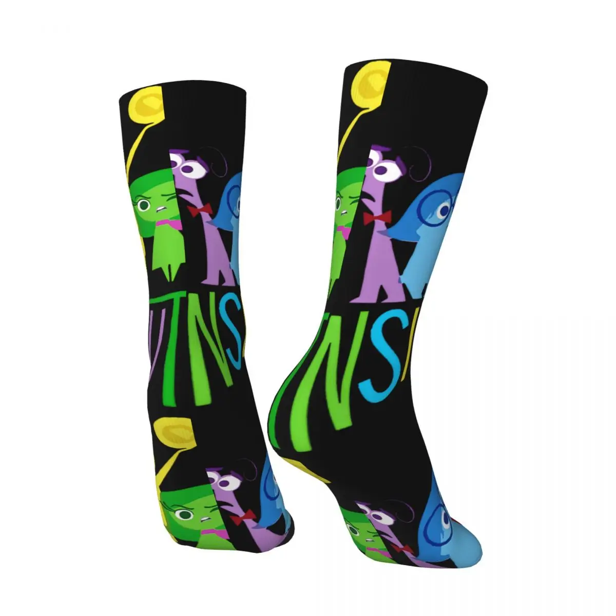 Hip Hop Retro Inside Out Fan Sticker Crazy Men's compression Socks Unisex Inside out 2 Street Style Seamless Printed Funny