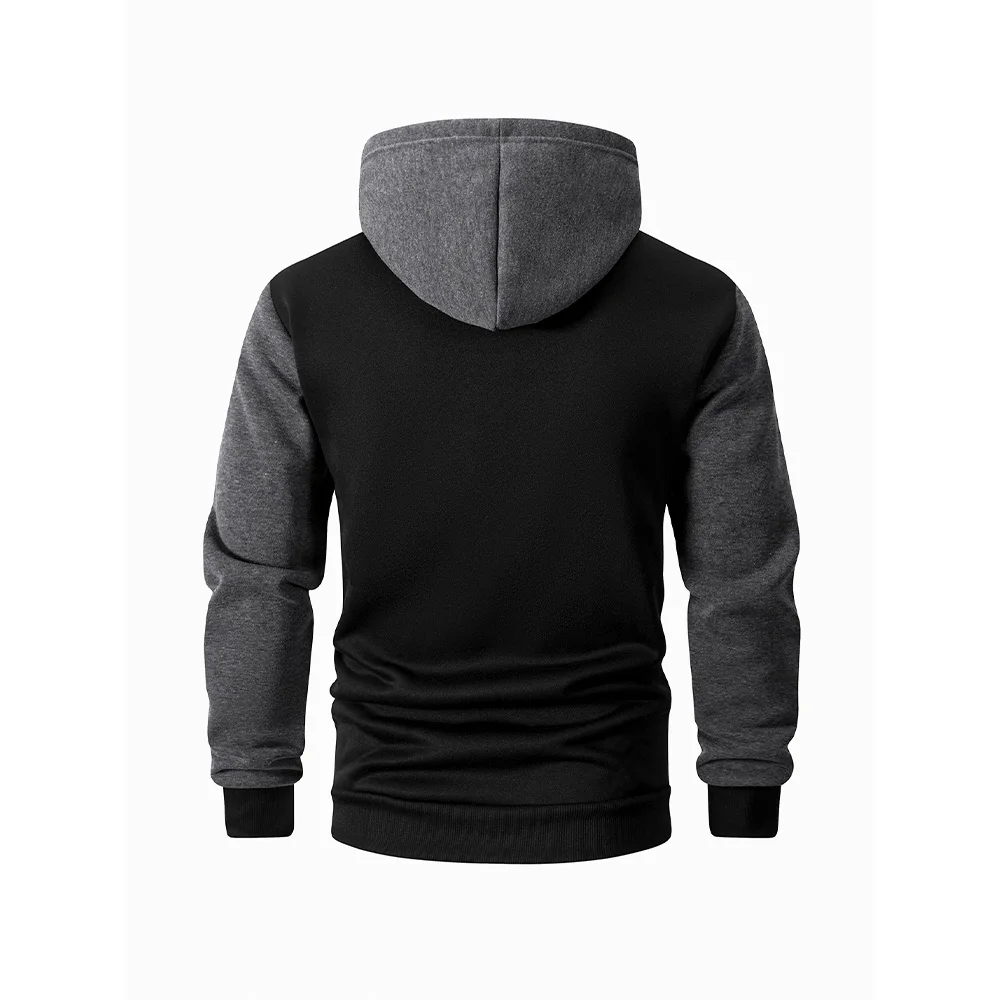 الرجال مقنعين جاكيت زيبرا الشارع الشهير كم طويل بلوزات سستة قناع السترة الذكور رياضية سترة عادية الرجال الملابس #6