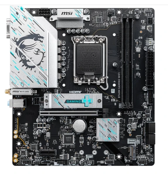 MSI Mainboard B760M WIFI DDR5 Gaming Computer Motherboard Support CPU 14600KF/13600KF/12600KF(Intel B760/LGA 1700)