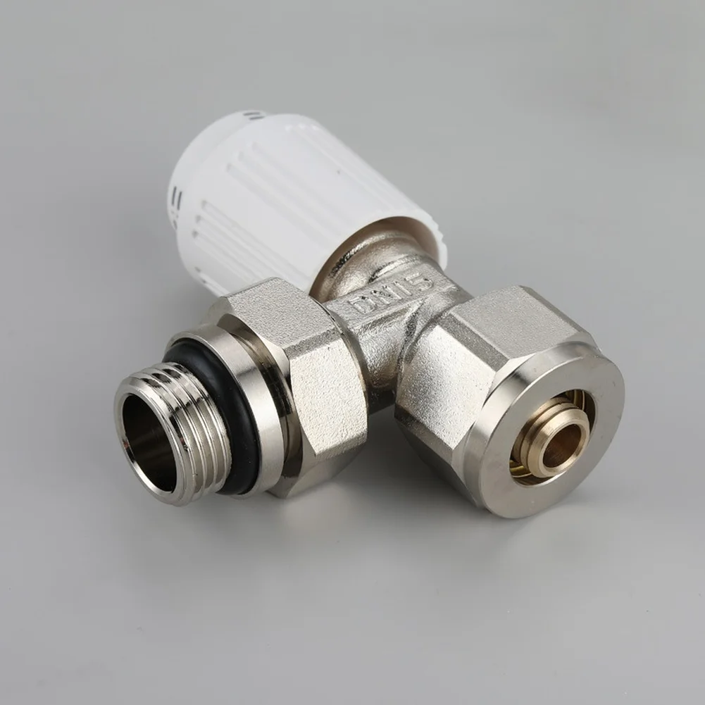 Manual Brass Thermostatic Valve Angle Type For PPR Floor Heating Radiator Temperature Control Leak For Proof For Durable Home