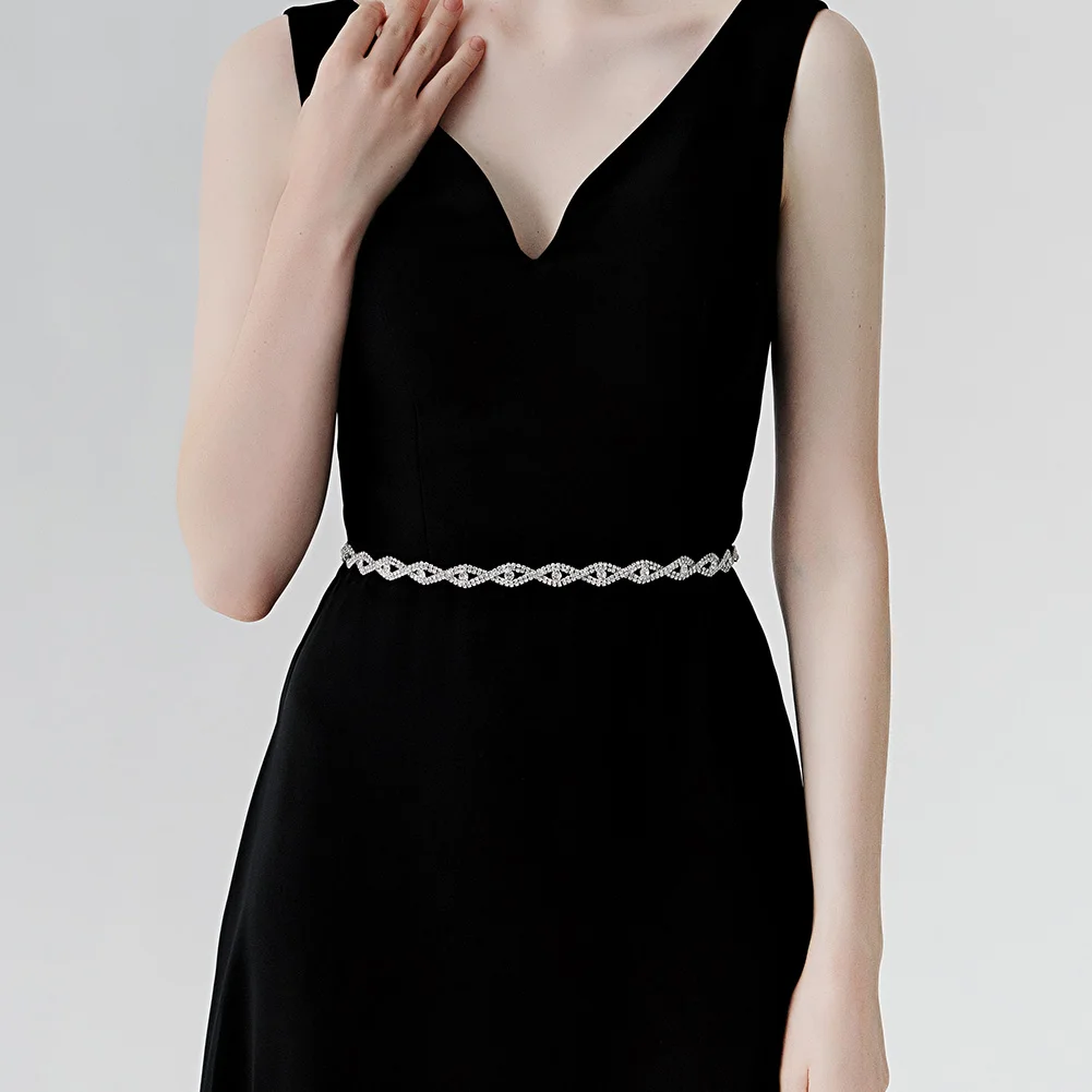 Fashion Sparkling Rhinestone Women's Belt Party Wedding Dress Jewelry Accessories Belt Chain Holiday Gifts For Friends