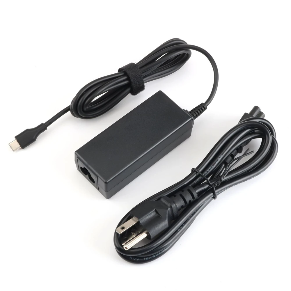 45W Type-C USB-C AC Adapter Charger For HP Chromebook 14 14A TPN-CA20 TPN-DA15 US plug