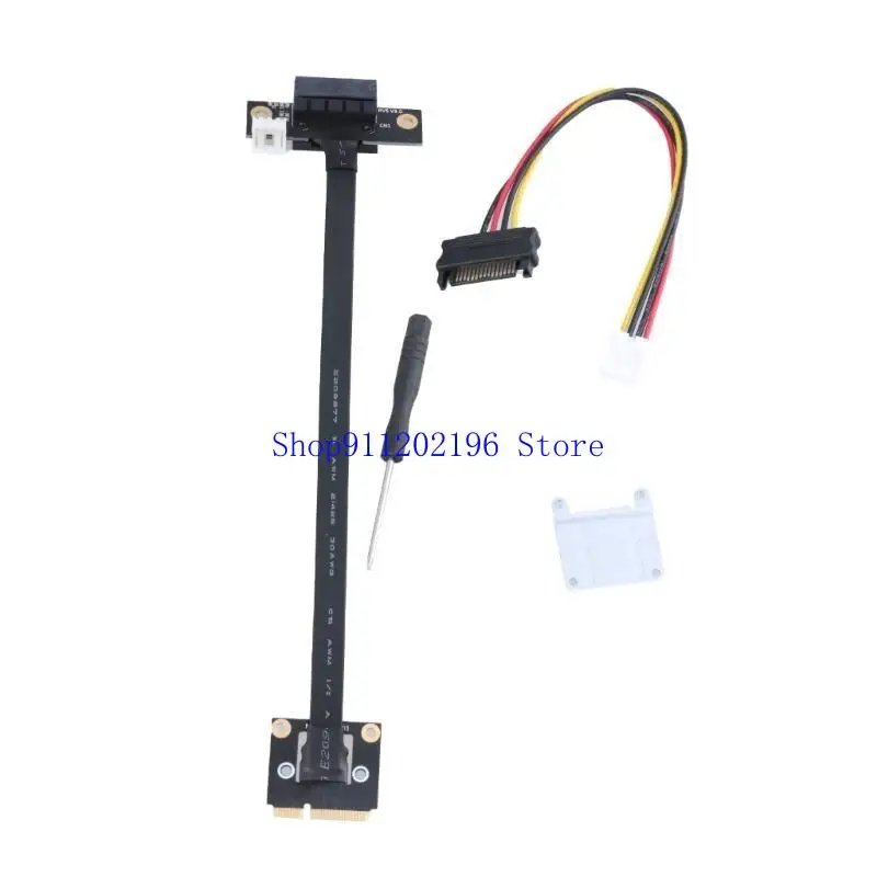 270 Degree MiniPCIe to PCIE 1X 4X 8X 16X Adapter Cable Risers MiniPCIe to PCIE