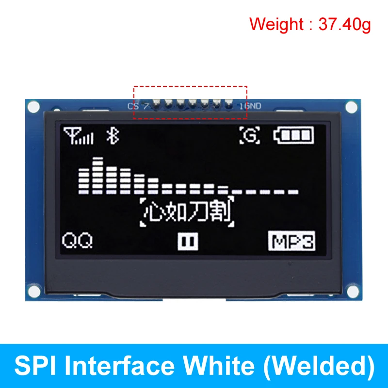 TZT 2,4 Zoll 2,42 Zoll 128 x 64 OLED LCD Display Modul SSD1309 12864 7 Pin SPI/IIC I2C Serielle Schnittstelle für Arduino UNO R3 C51 4