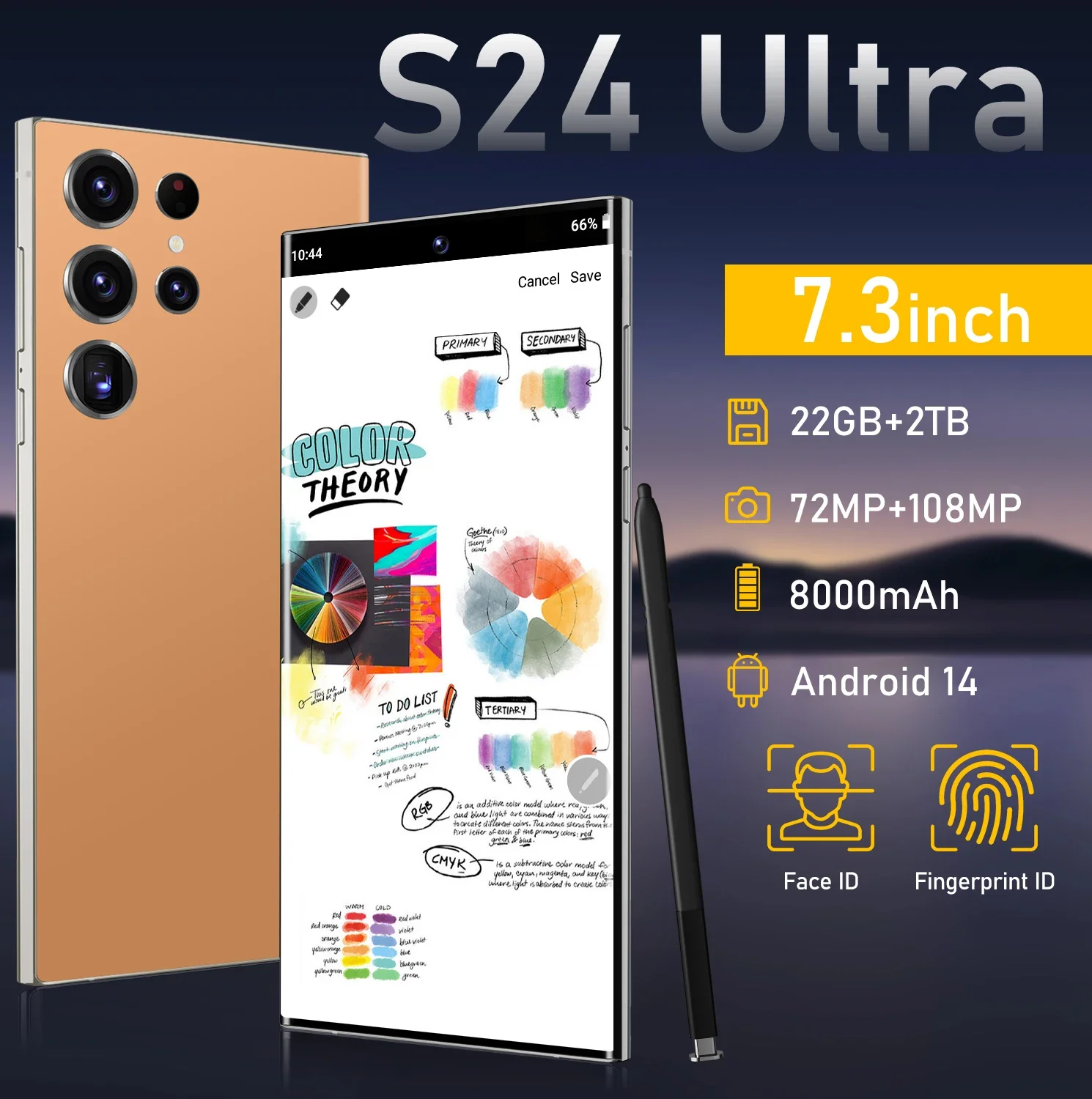 

HOT 2025 new S24 Ultra original intelligent 5G dual card dual standby Android 14 system global version 108MP 8000mAh battery