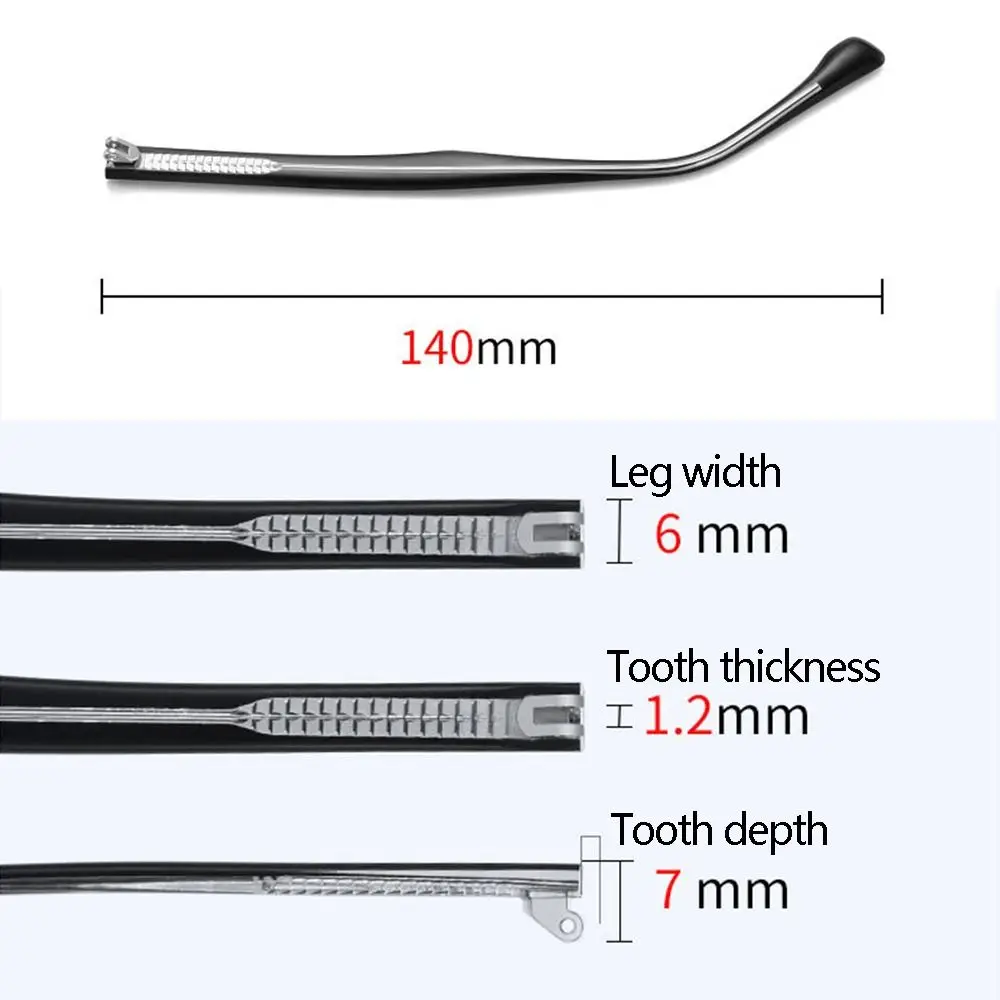 1 Pair Glasses Arm Replacement Leg Sunglasses Eyeglasses Replacement Metal Leg Repair Eyewear Accessories