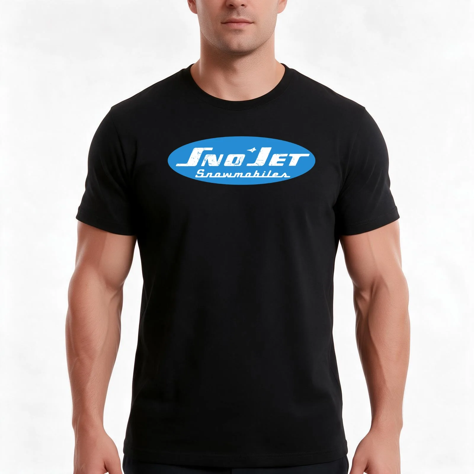Sno Jet Snowmobiles T-Shirt Summer Casual Cotton Tee Oversized Streetwear Tops Vintage Graphic Print Loose Fit Short Sleeve